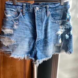 Abercrombie High Waisted Denim Shorts